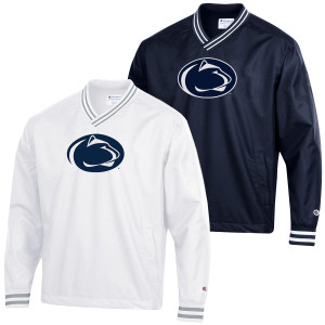navy and white pullover jackets with Penn State Athletic Logos